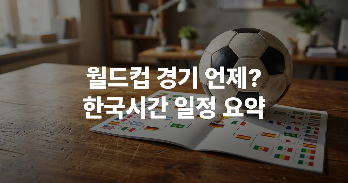 2026 북중미 월드컵 경기 대진표와 공문서 이미지